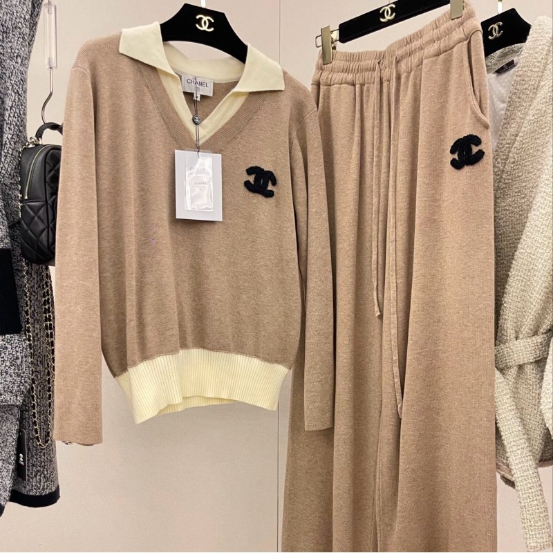 Chanel Cashmere Sweater & Sweatpants Set