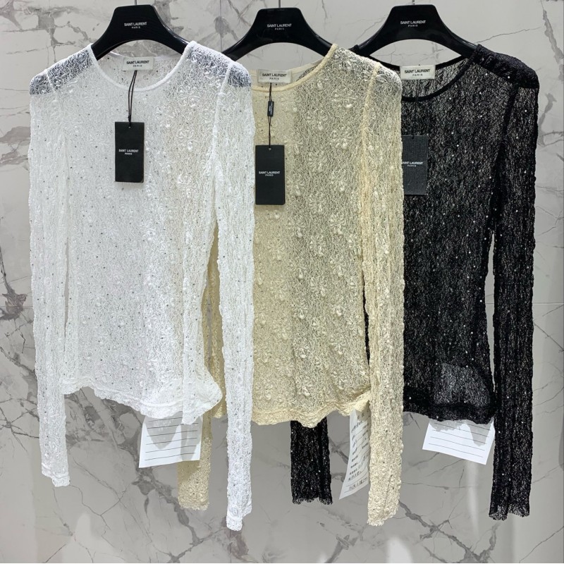YSL Lace Long Sleeves Tee