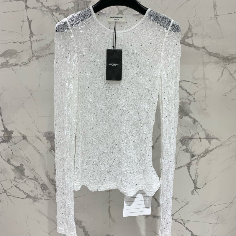YSL Lace Long Sleeves Tee