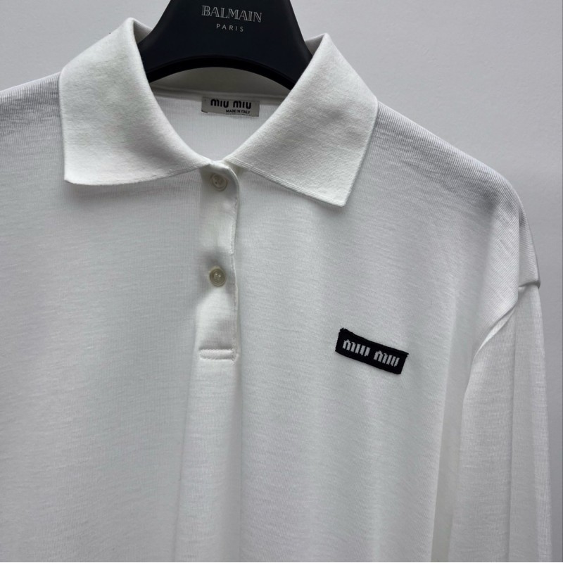 MiuMiu Long Sleeves Polo Tee