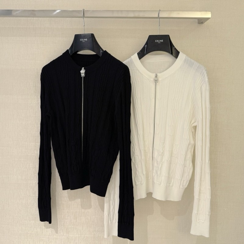 Hermes Zippered Cardigan