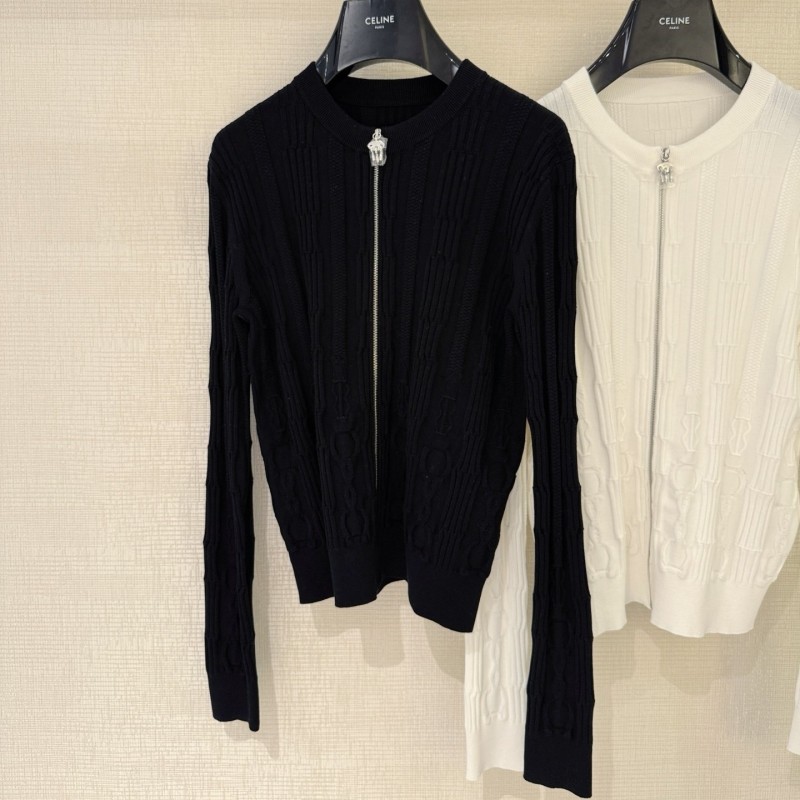 Hermes Zippered Cardigan