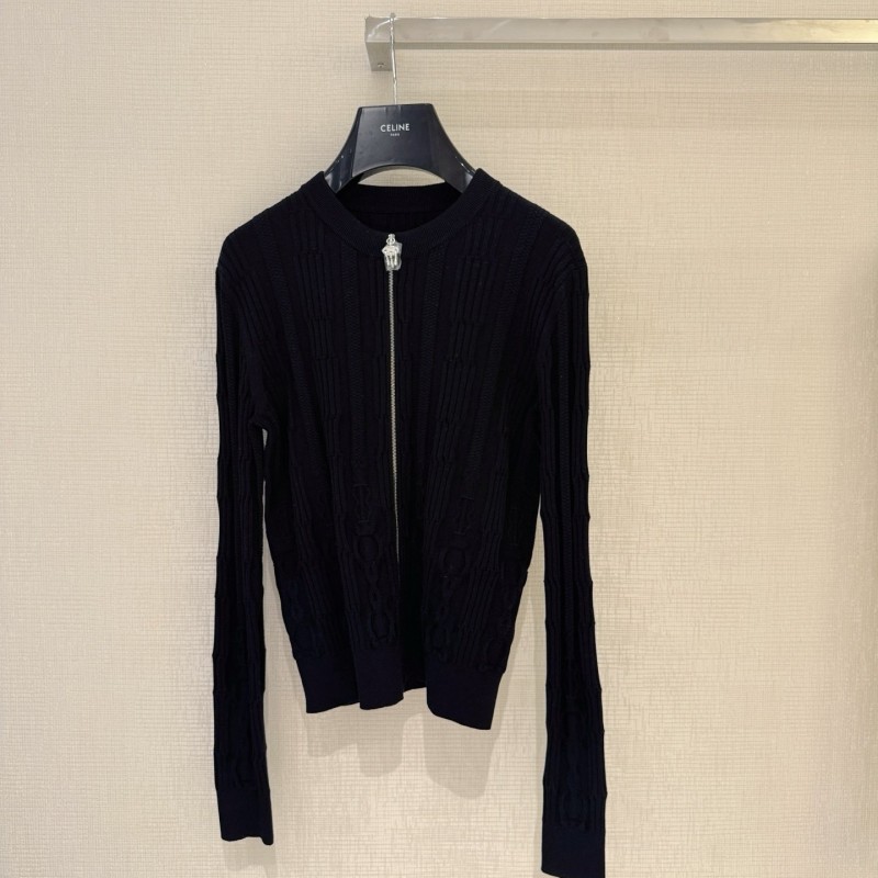 Hermes Zippered Cardigan