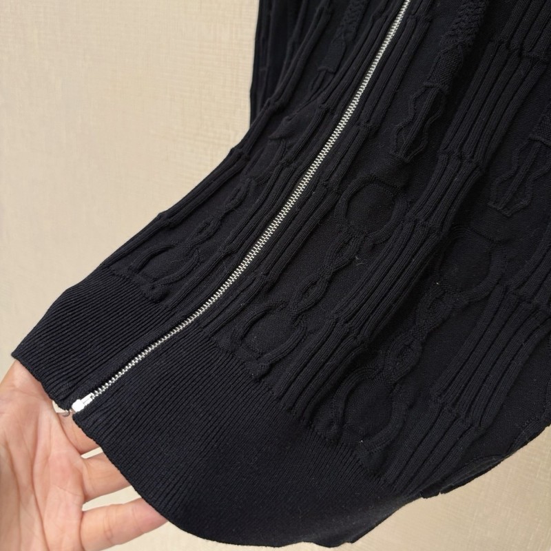 Hermes Zippered Cardigan