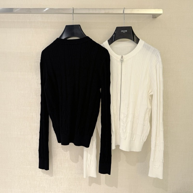 Hermes Zippered Cardigan