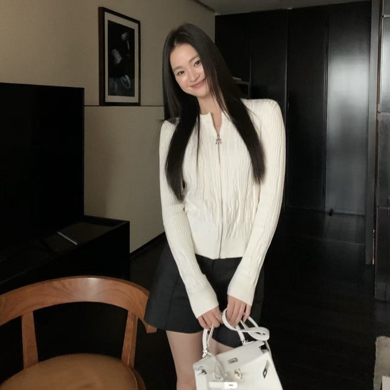 Hermes Zippered Cardigan