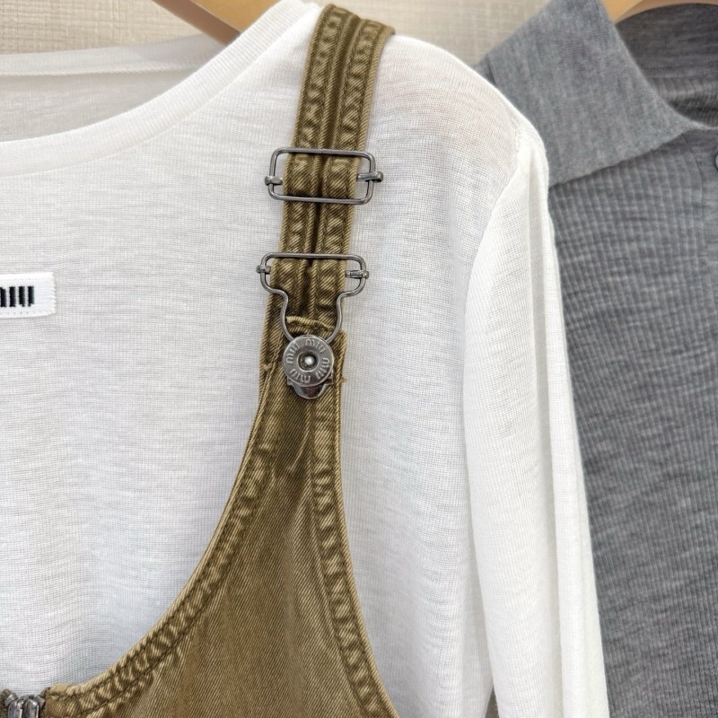 MiuMiu Denim Strap Skirt 