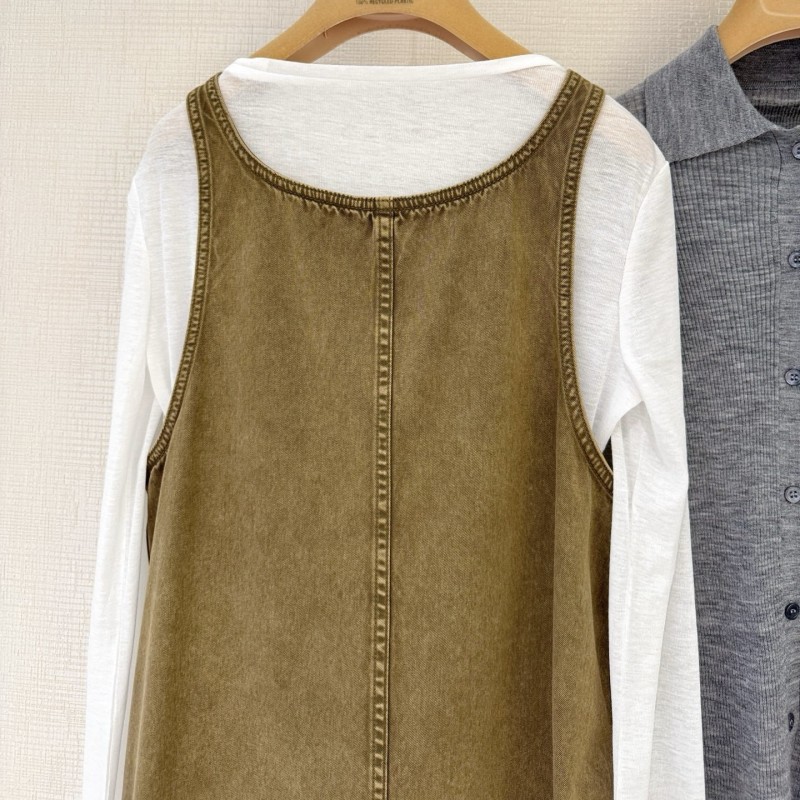 MiuMiu Denim Strap Skirt 