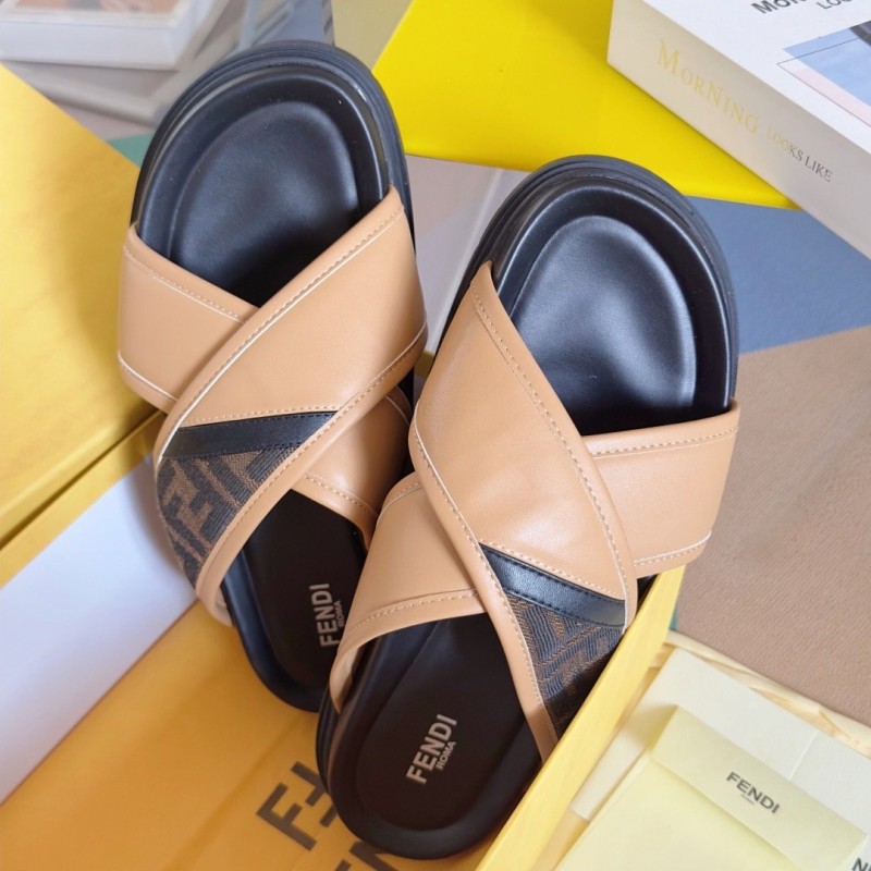 Fendi Diagonal Sandals