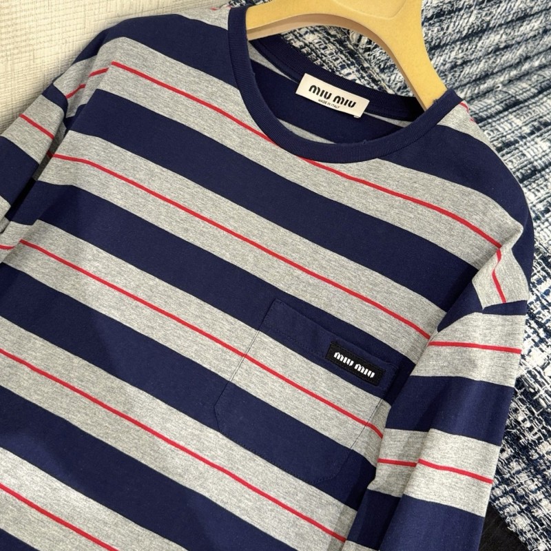 MiuMiu Unisex Long Sleeves Tee