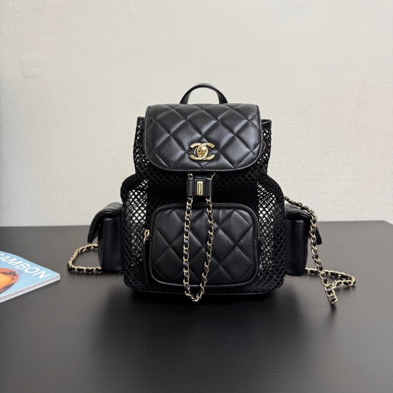 Chanel 25S 镂空网纱双肩包