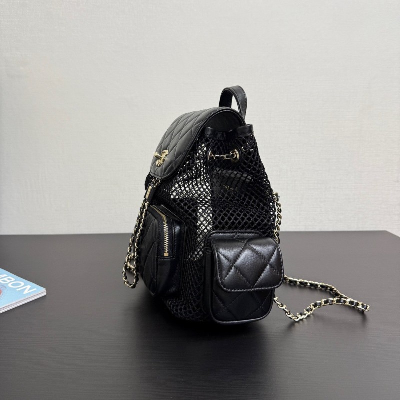 Chanel 25S 镂空网纱双肩包