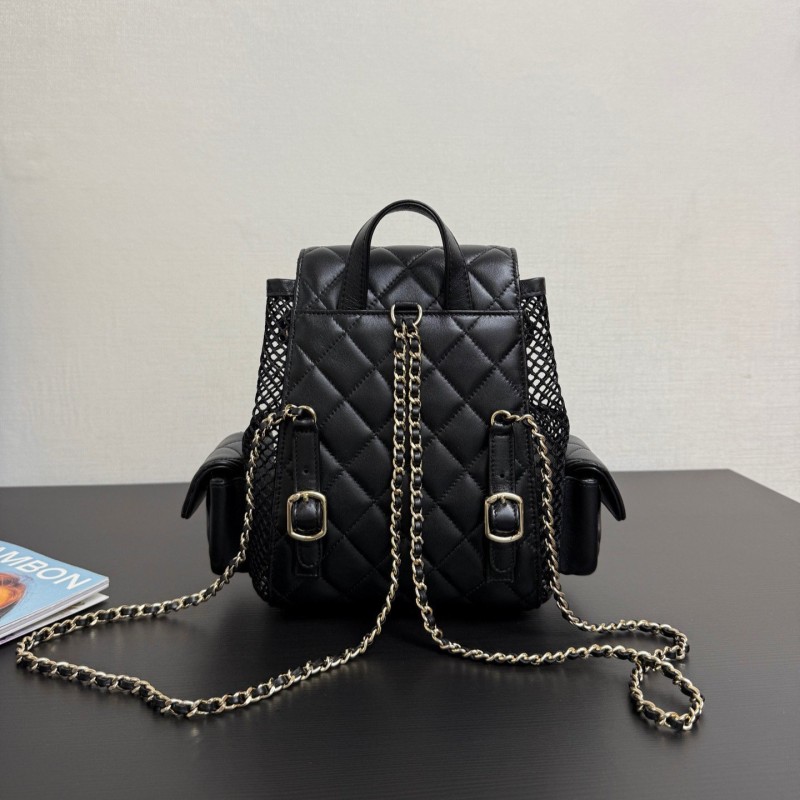 Chanel 25S 镂空网纱双肩包