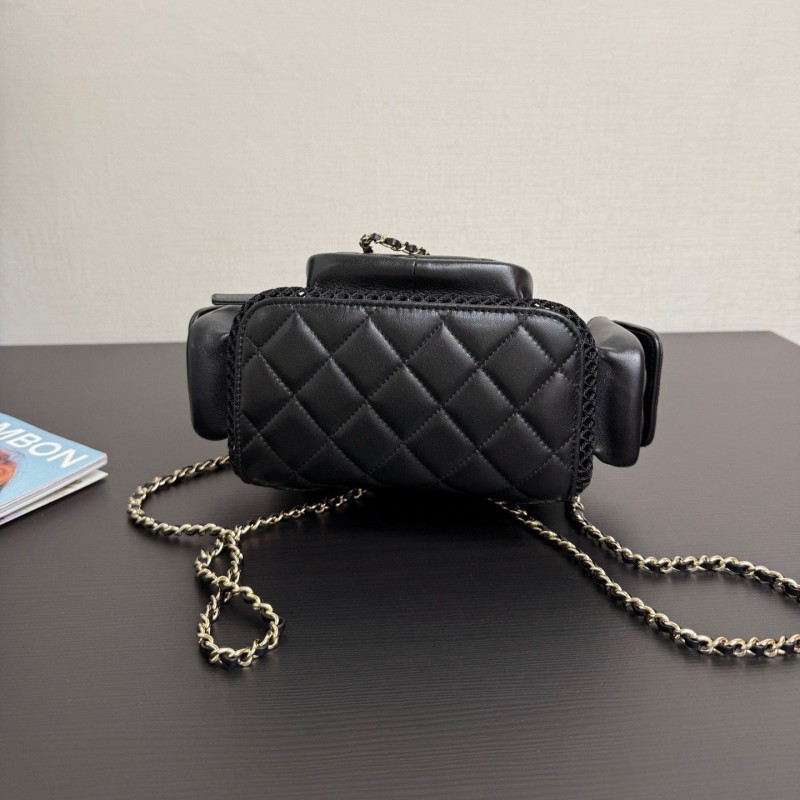 Chanel 25S 镂空网纱双肩包