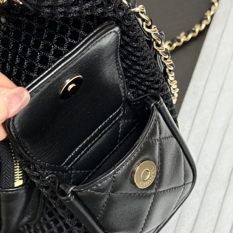 Chanel 25S 镂空网纱双肩包