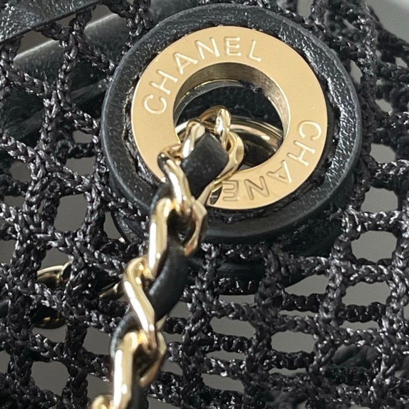 Chanel 25S 镂空网纱双肩包